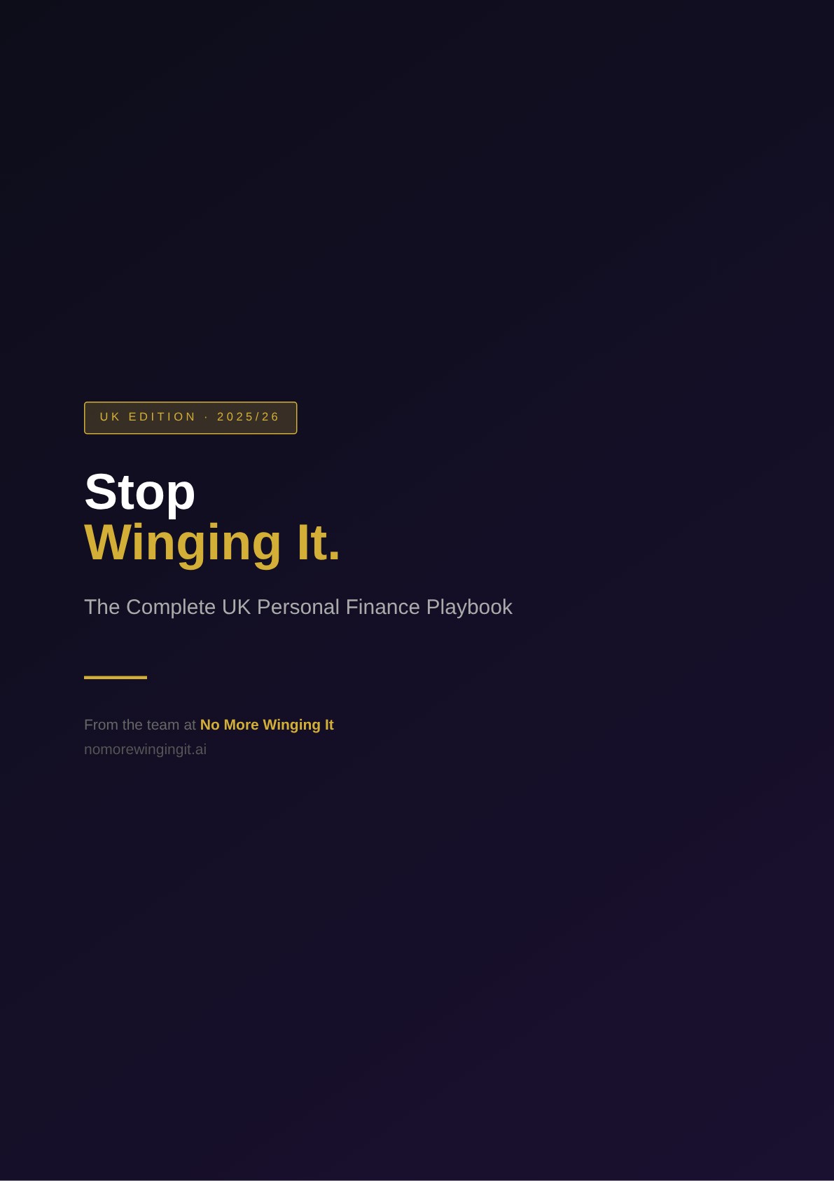 Stop Winging It — PDF Guide Cover